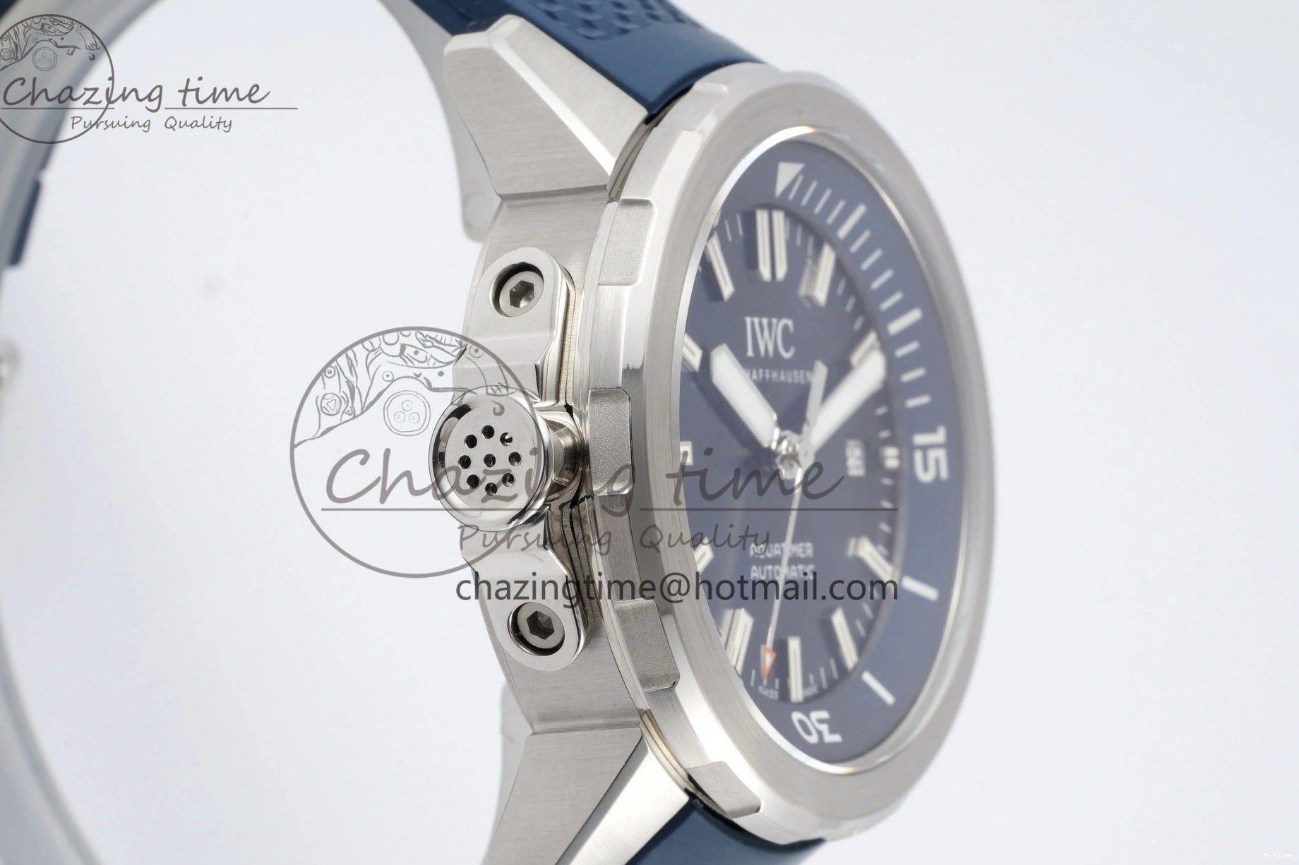 MIROTIME 0501 WellDesigned Aquatimer Automatic SS RSF 1:1 Best Edition Blue Dial on Blue Rubber Strap A 7057